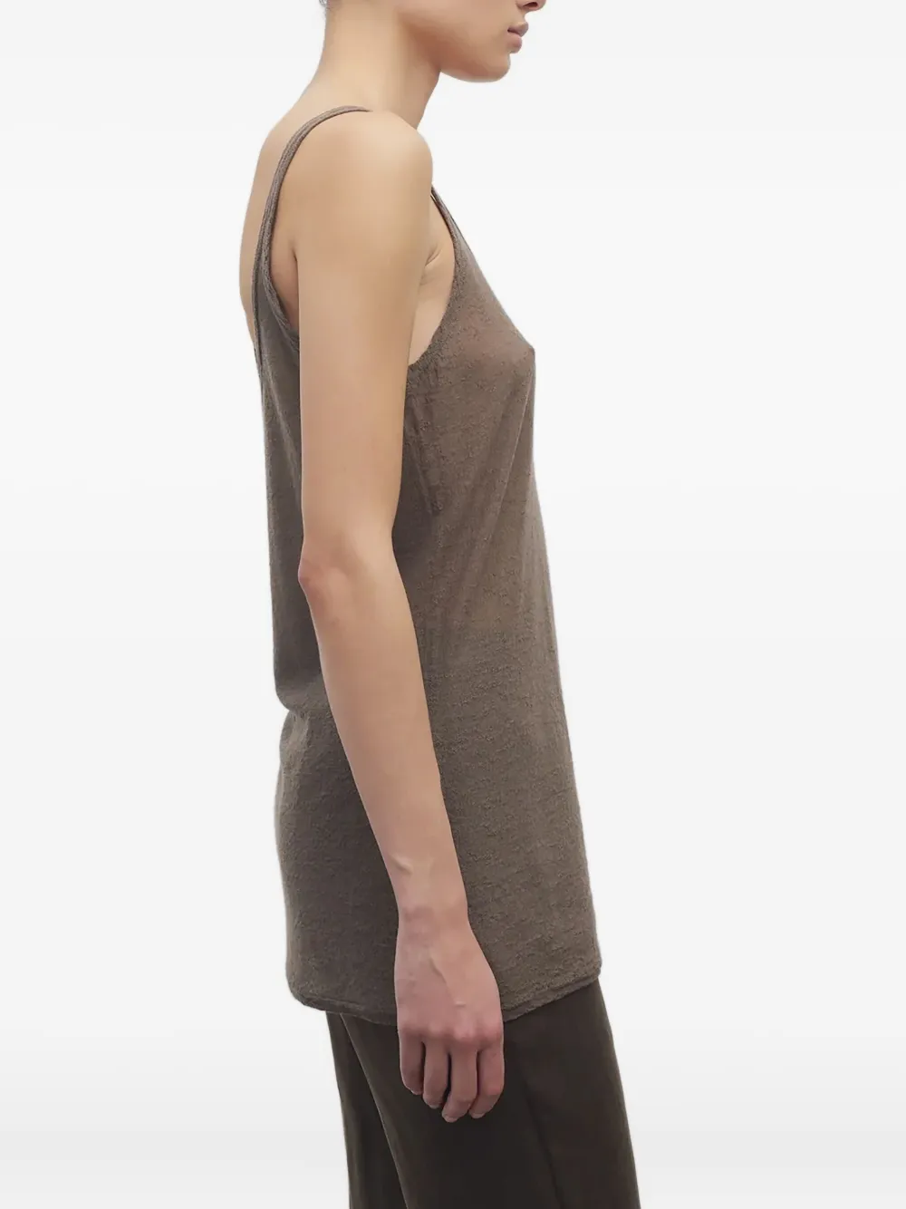 The Row Kazu Cashmere Top In Brown