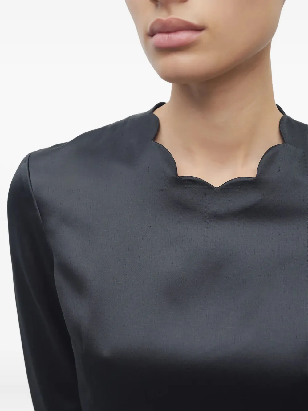 The Row Mitzi midi-jurk Zwart