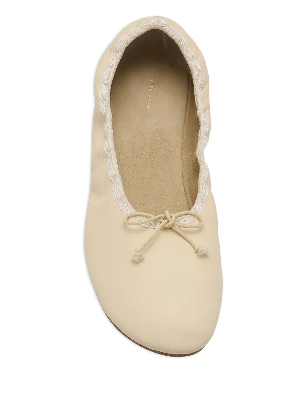The Row Leren ballerina's Beige
