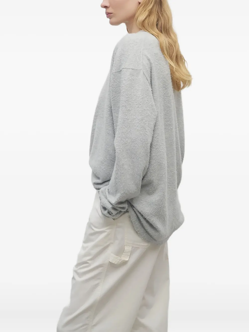 The Row Kabira T-shirt met ronde hals en lange mouwen Grijs
