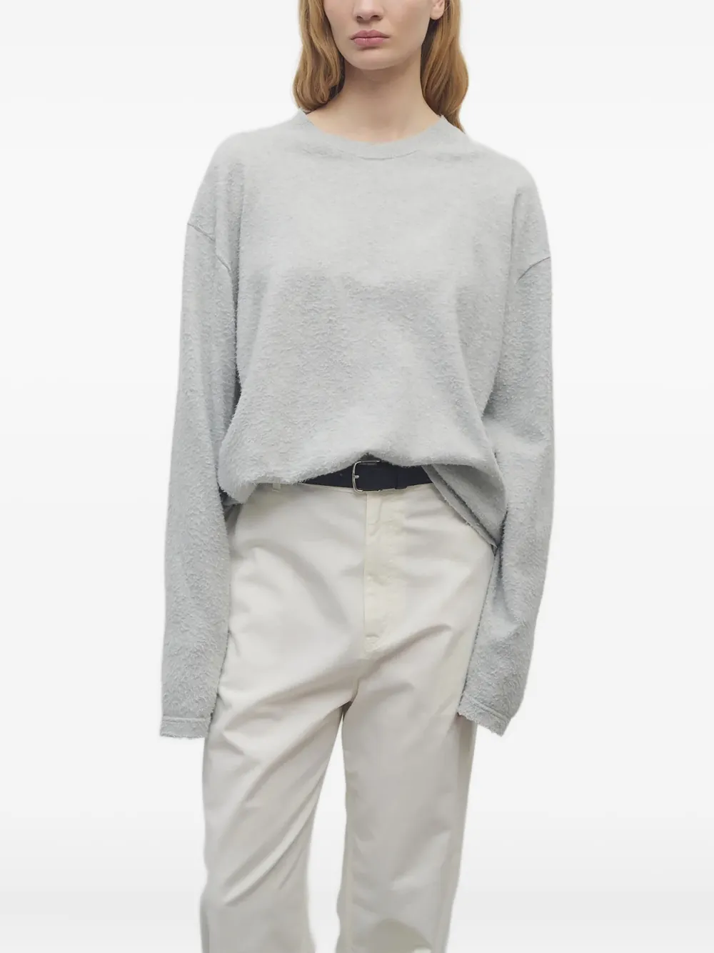 The Row Kabira T-shirt met ronde hals en lange mouwen Grijs
