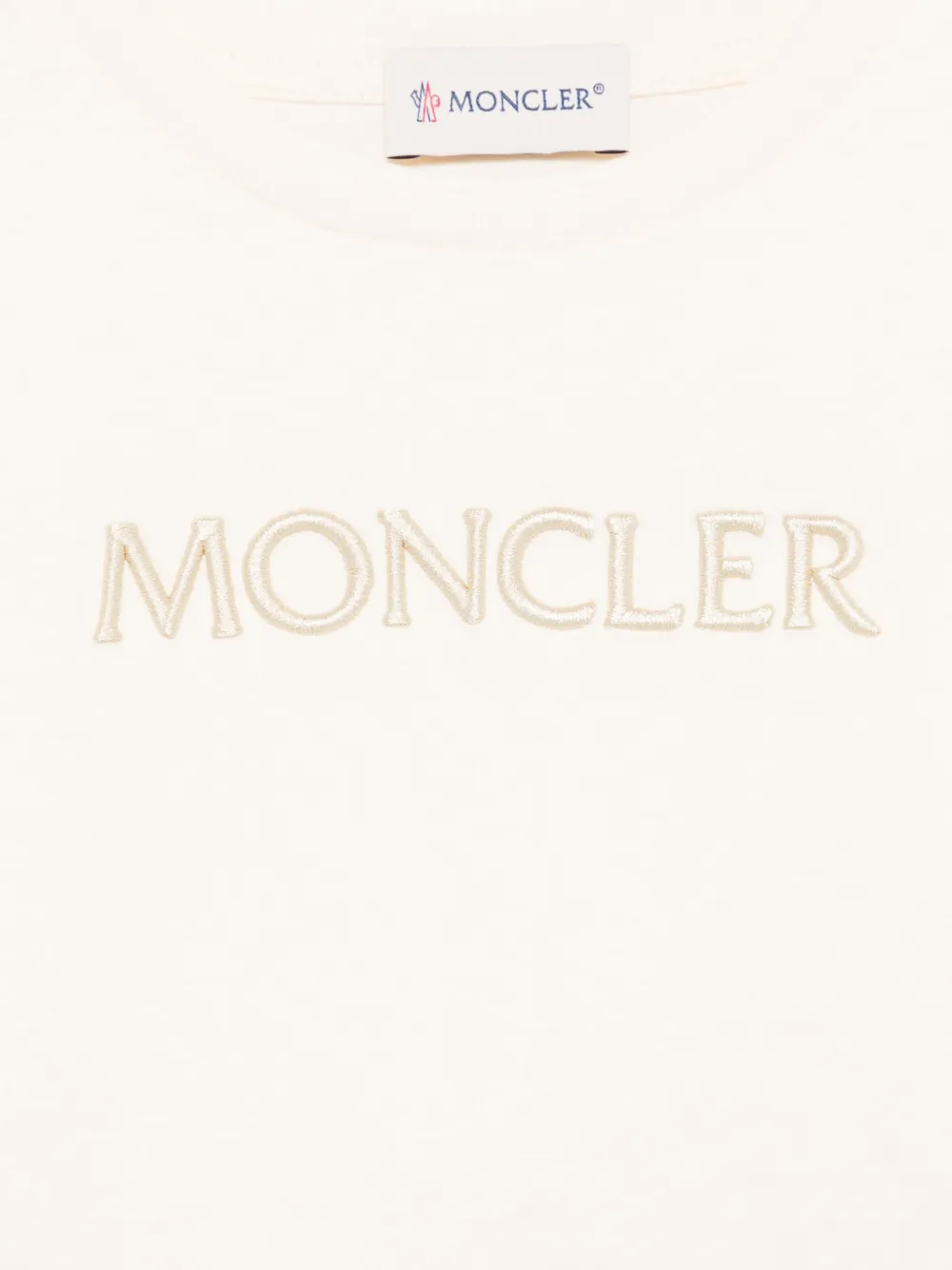Moncler Enfant Katoenen T-shirt Beige