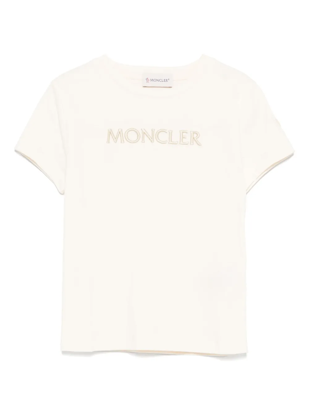 Moncler Enfant Katoenen T-shirt Beige