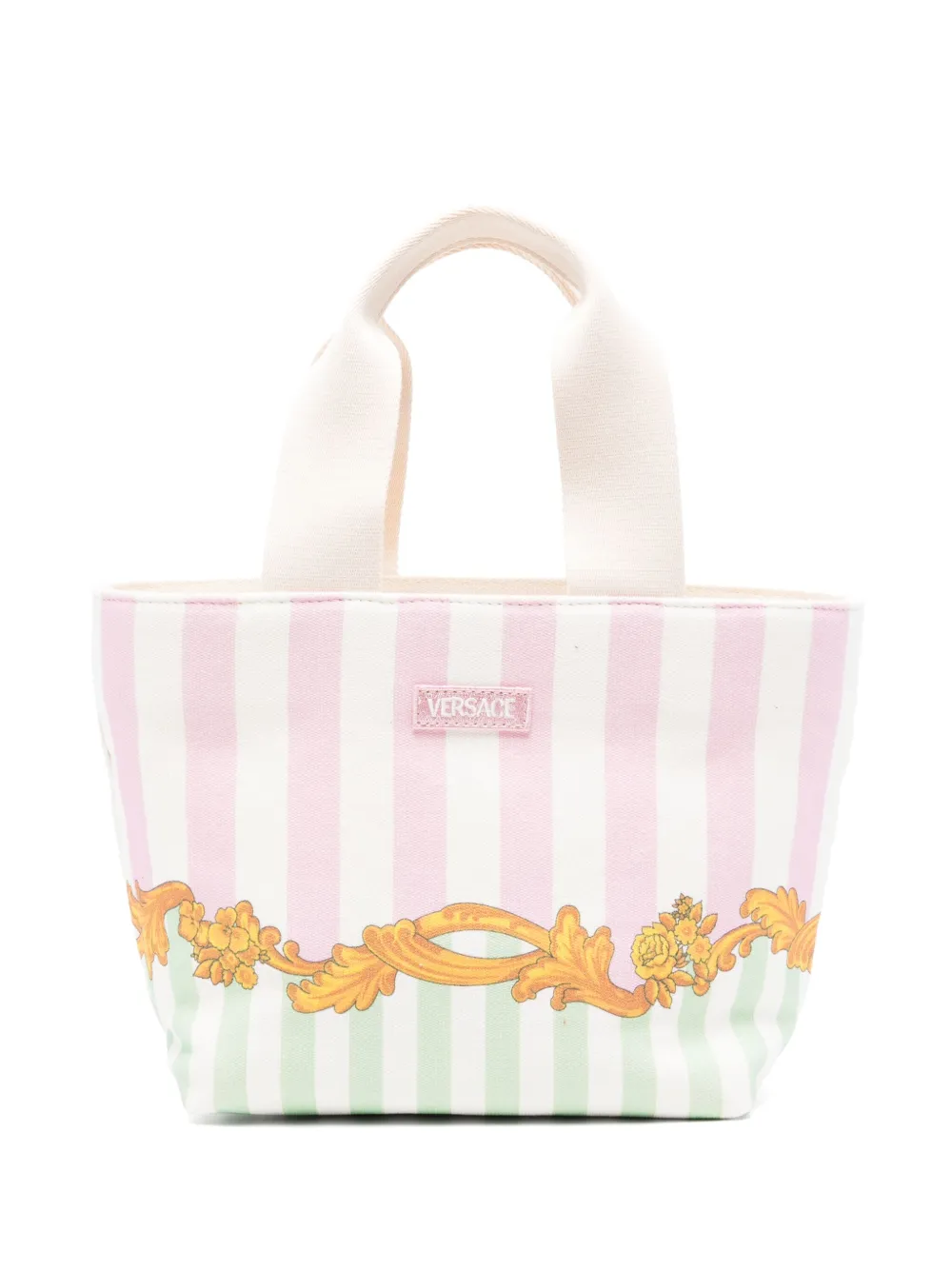Versace Kids Bolsa com patch de logo | Branco | Image 1