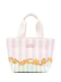 Versace Kids logo-patch bag - White
