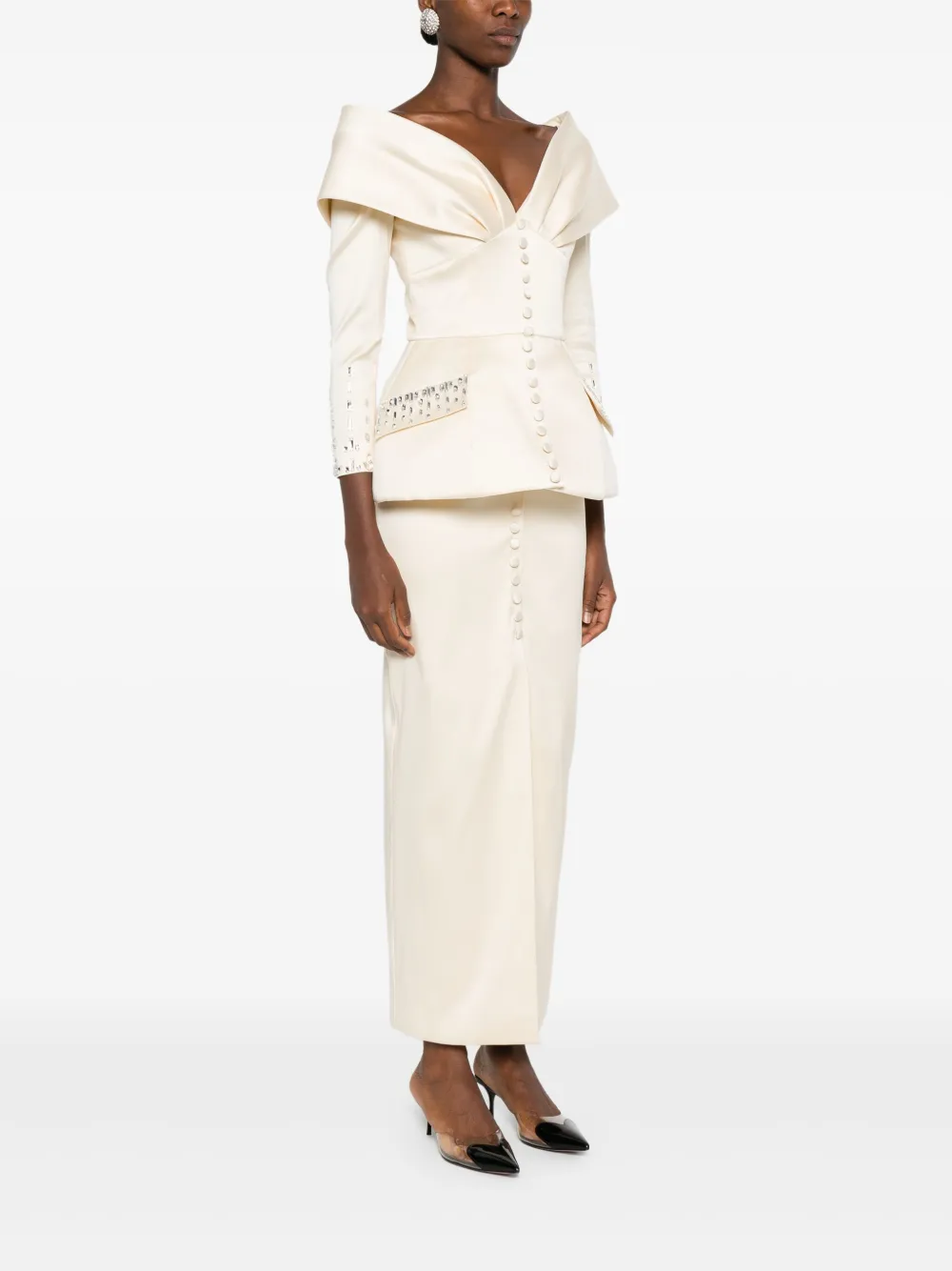 SILK LOVE & LACE Tamara jurk Beige