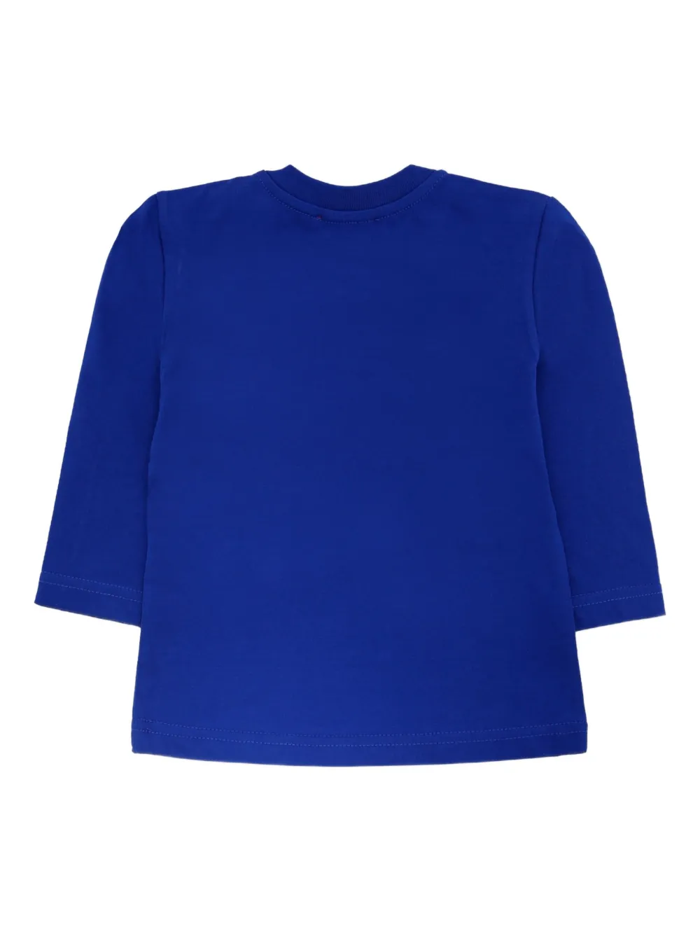Diesel Kids T-shirt met logoprint en lange mouwen Blauw