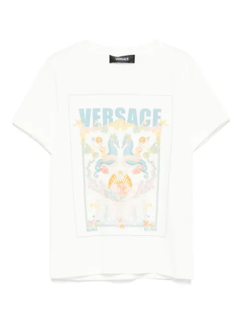 Versace Kids Coral Theatre Postcard T-shirt