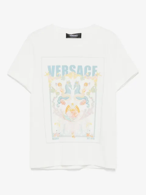 Versace Kids Coral Theatre Postcard T-shirt