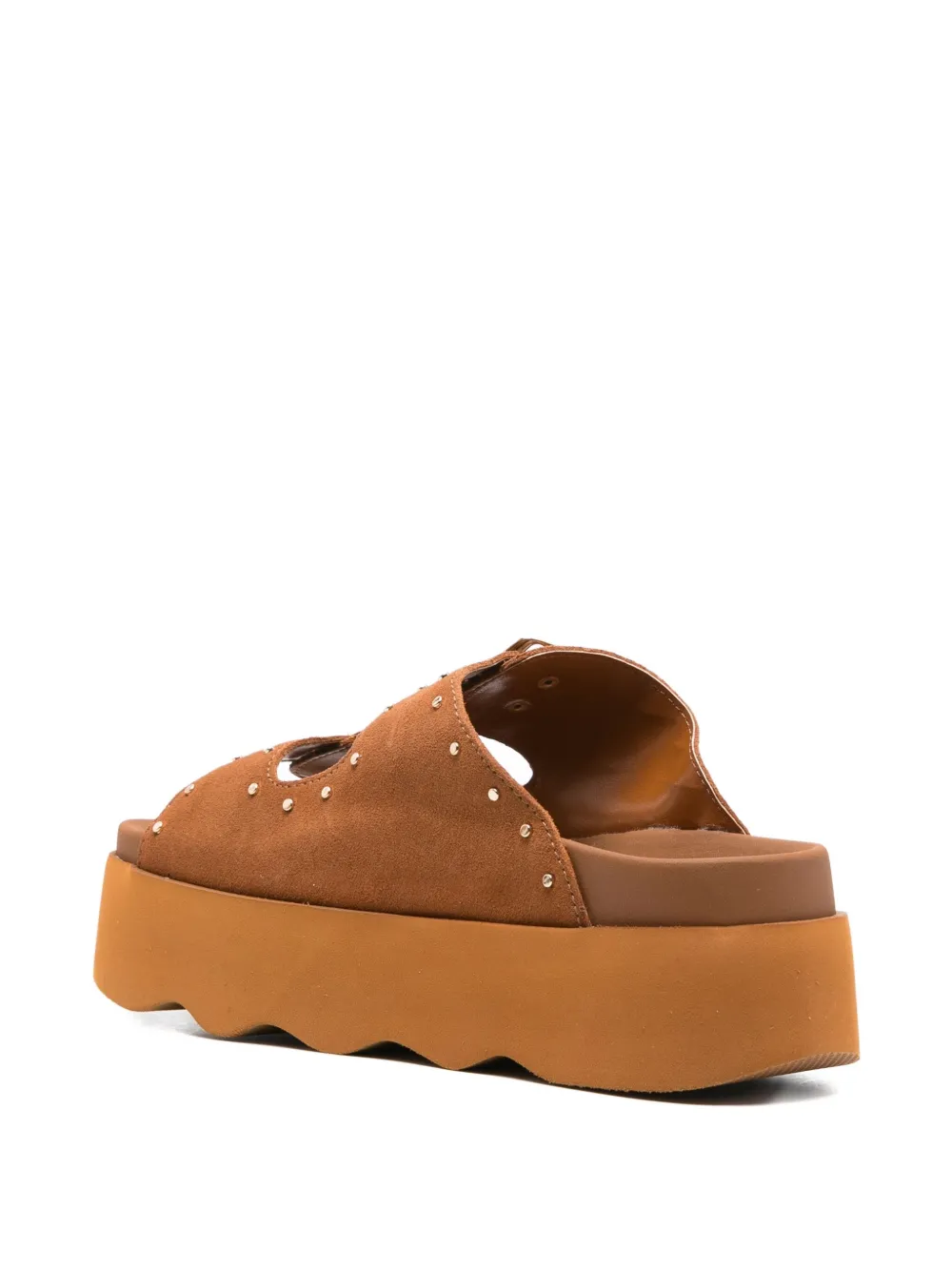 Scholl 40mm Heather studded sandals Brown