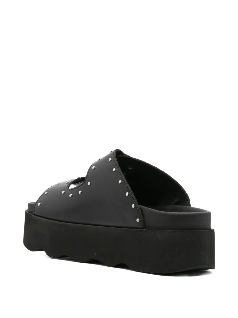 Scholl 40mm Beatriz studded double-buckle platform sandals Black
