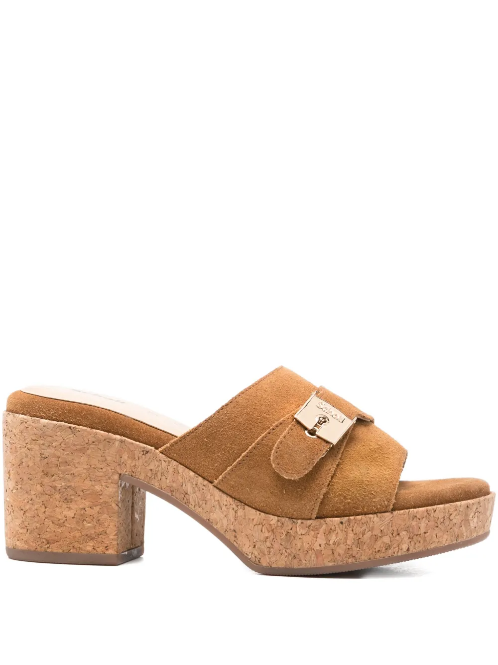 Scholl 80mm Ophelia buckle-fastening suede sandals Brown