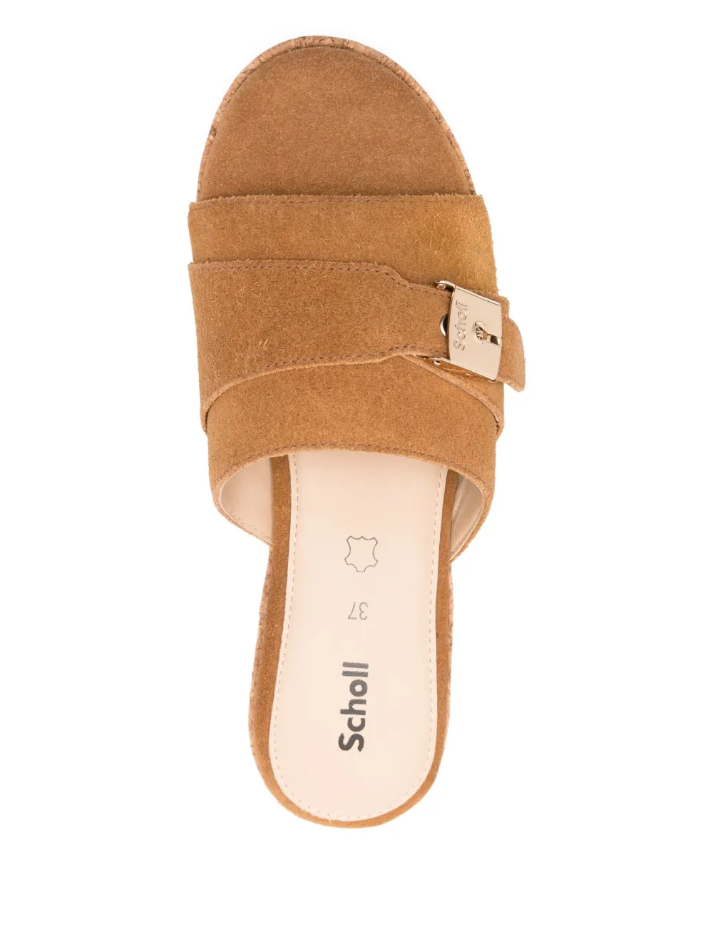 Scholl 80mm Ophelia buckle-fastening suede sandals Brown
