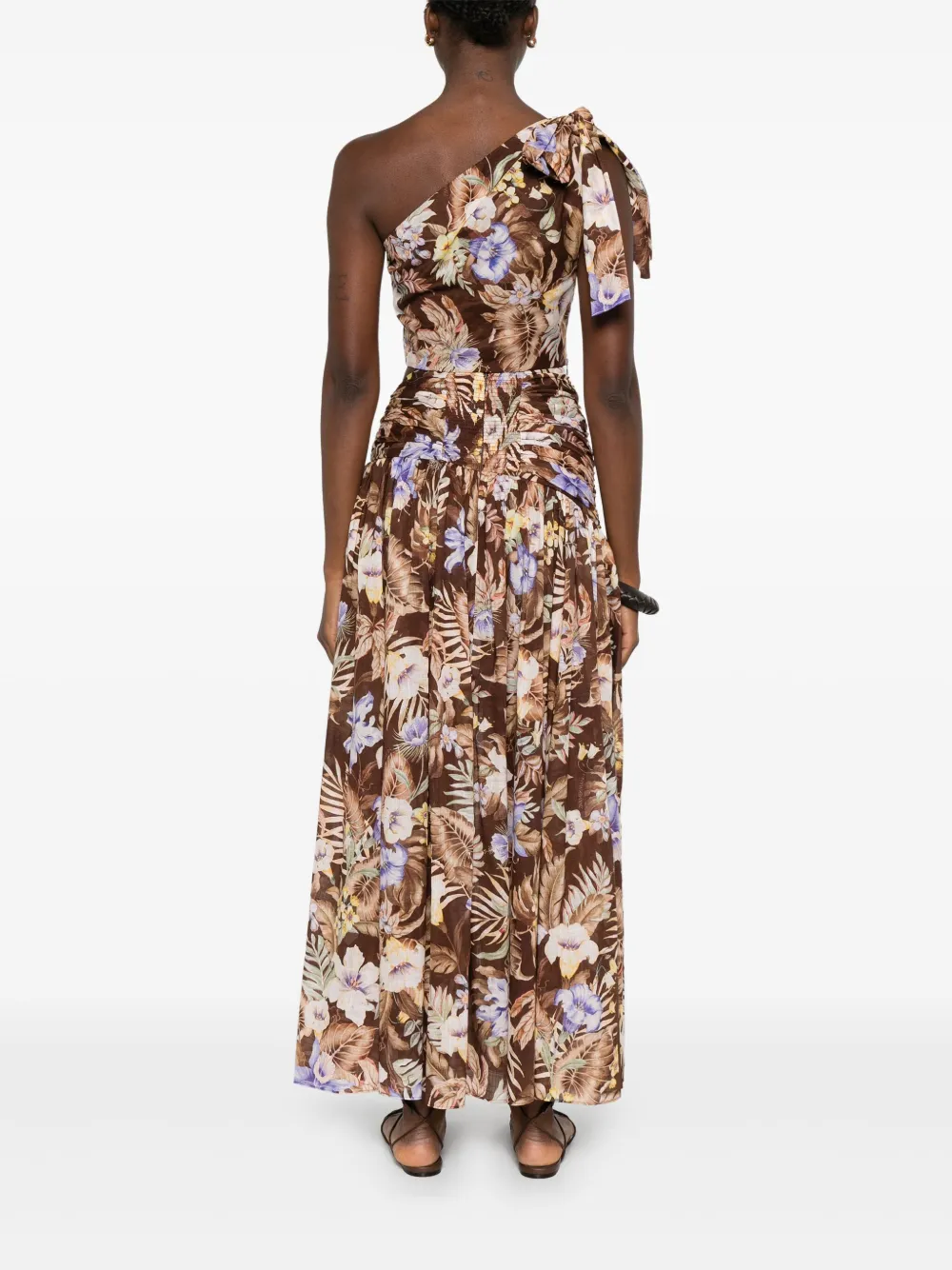 ZIMMERMANN Coco asymmetrische blouse Bruin