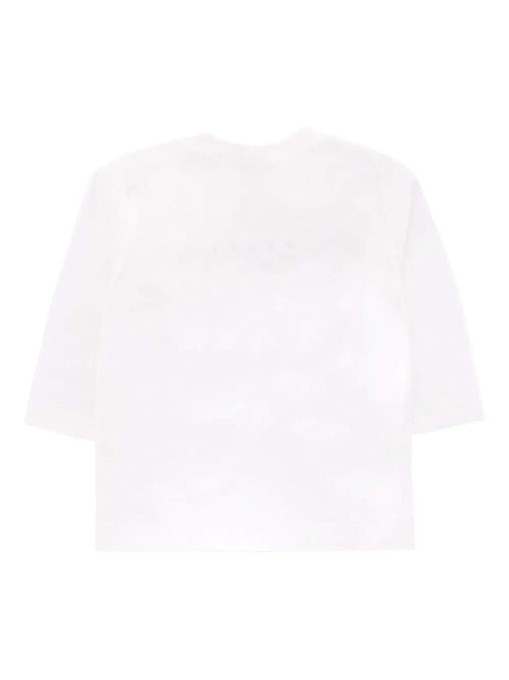 Marni Kids T-shirt met logoprint en lange mouwen Wit