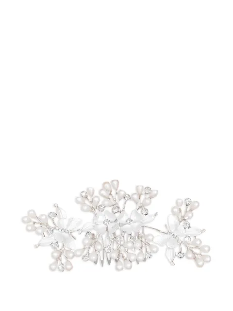 Tulleen Crystal Olea Butterfly Floral hair comb