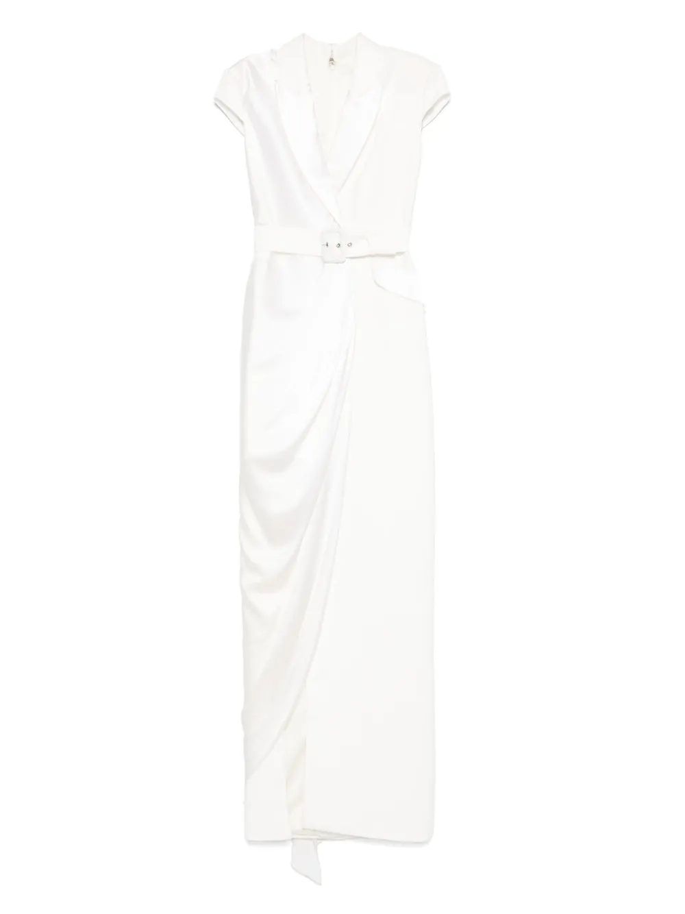 SILK LOVE & LACE Asymmetrische jurk Wit