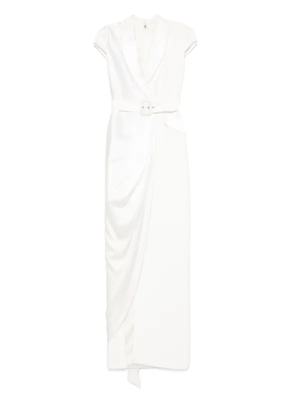 Silk Love & Lace Asymmetric Dress - White Silk Love & Lace Asymmetric Dress - White