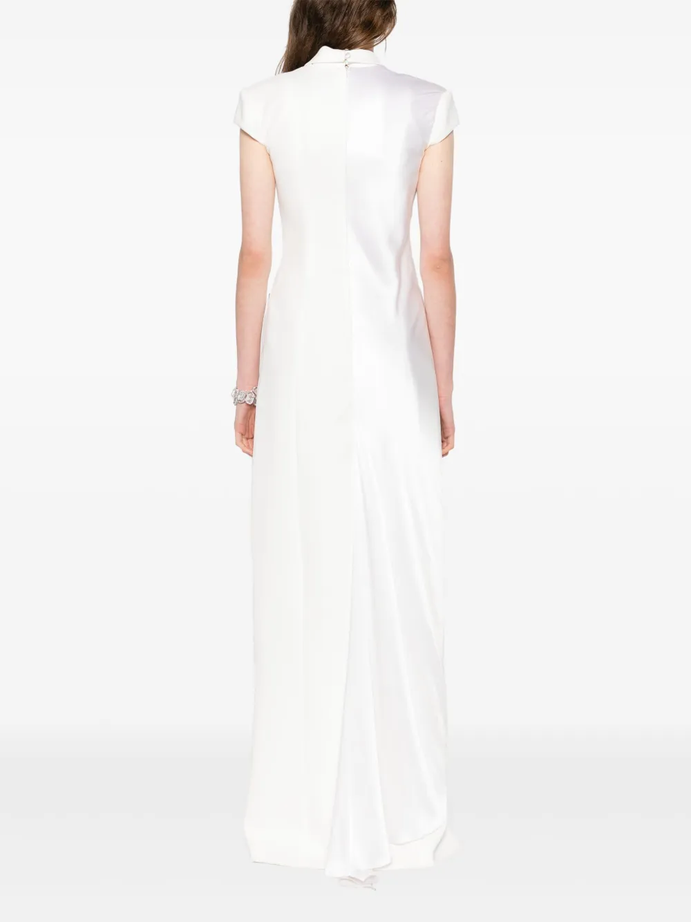 SILK LOVE & LACE Asymmetrische jurk Wit
