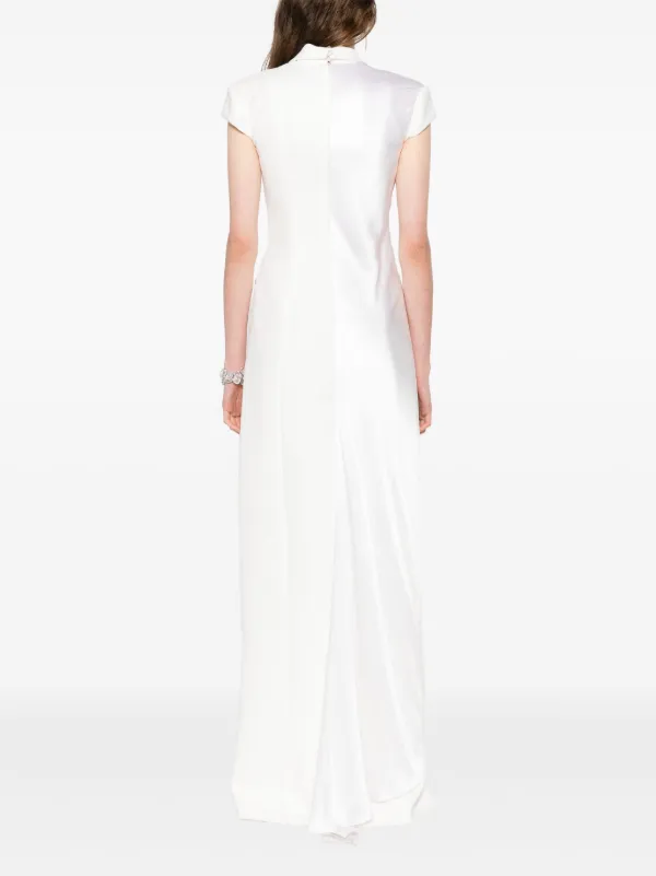 SILK LOVE & LACE Asymmetric Dress | White | FARFETCH