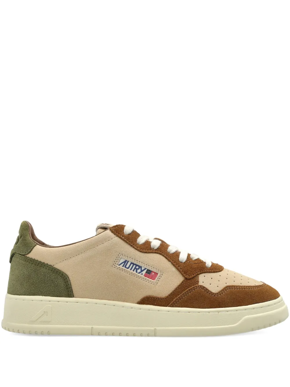 Autry Medalist suede panelled trainers Brown