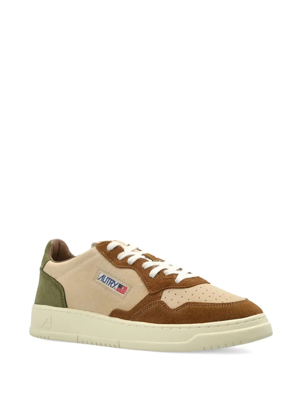 Autry Medalist suede panelled trainers Brown