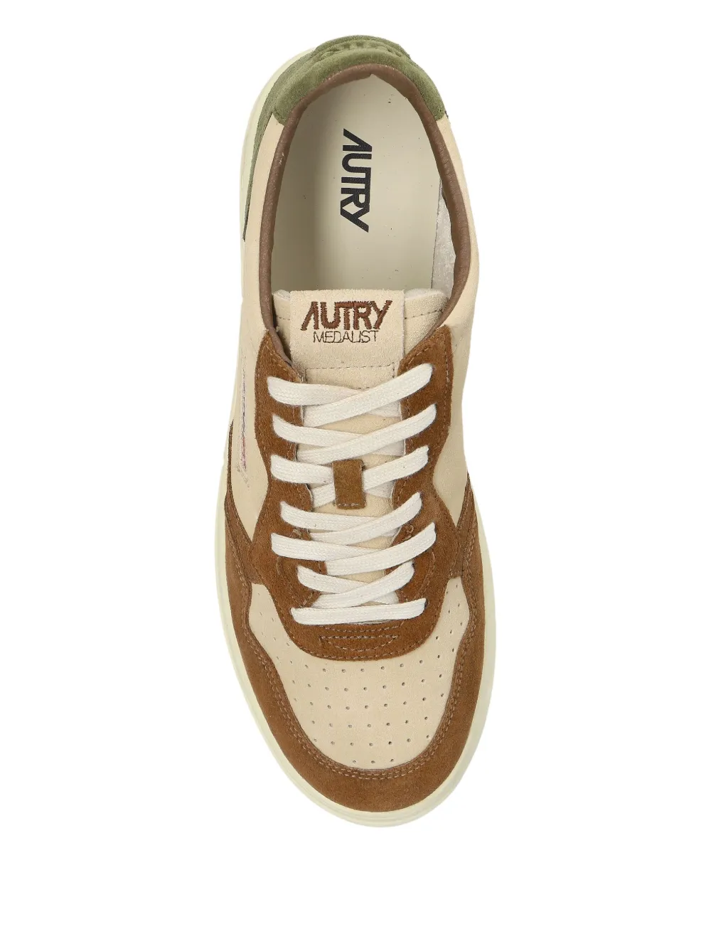 Autry Medalist suede panelled trainers Brown
