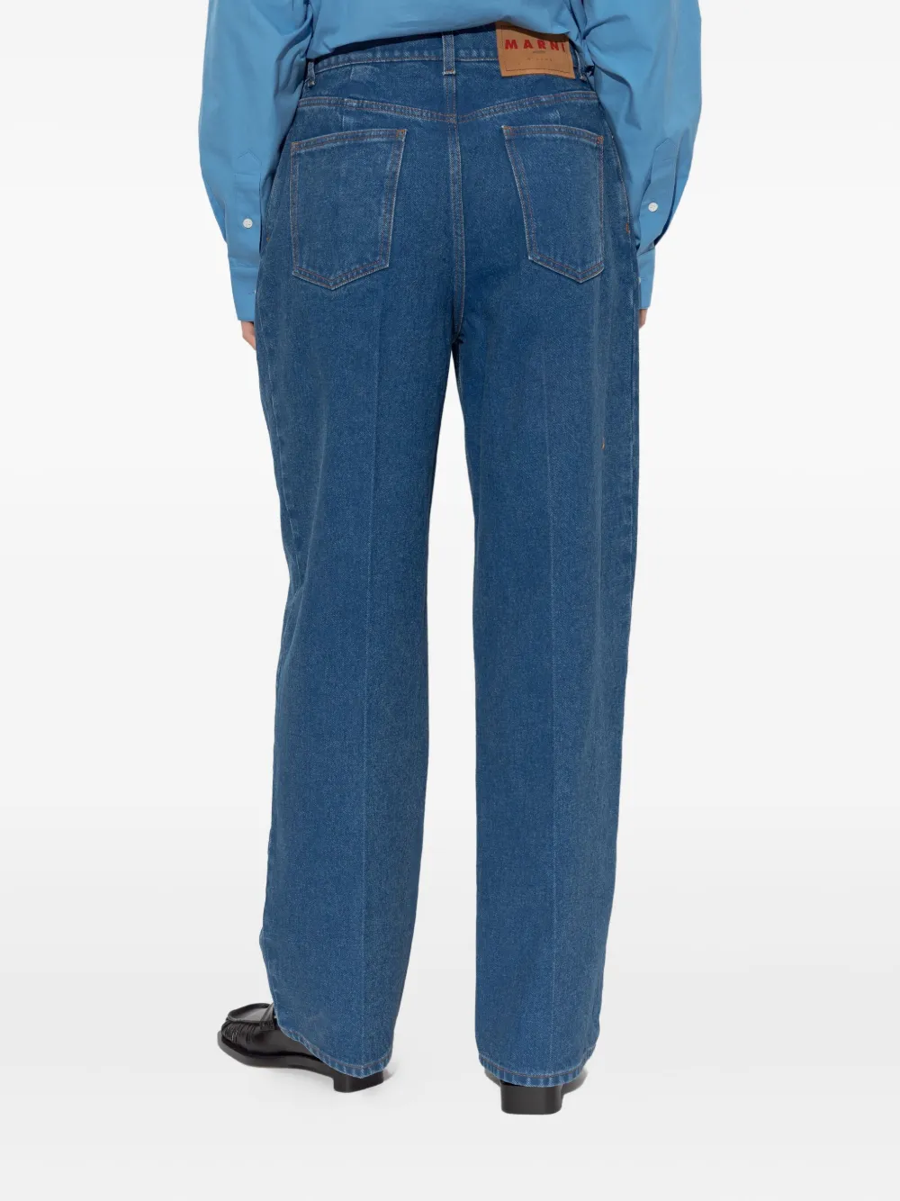 Marni Jeans met logopatch Blauw
