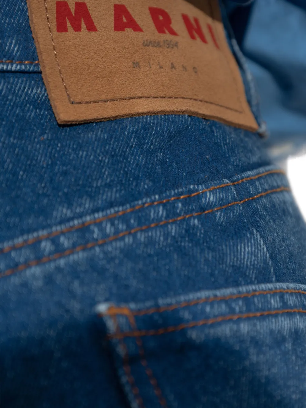 Marni Jeans met logopatch Blauw