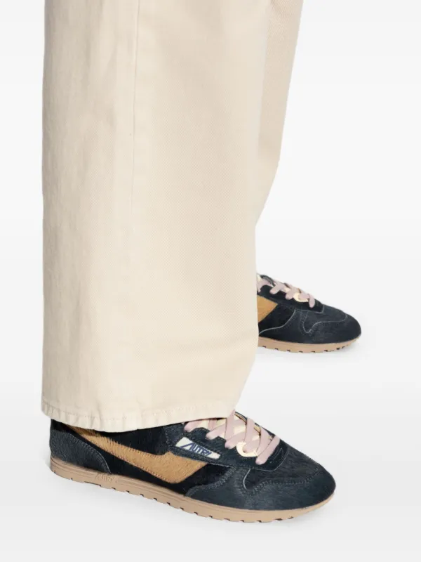 VIP【関税送料無料】希少 AUTRY GREY WINDSPIN SNEAKERS Windspin low-top suede and leather sneakers AUTRY - Nugnes1920