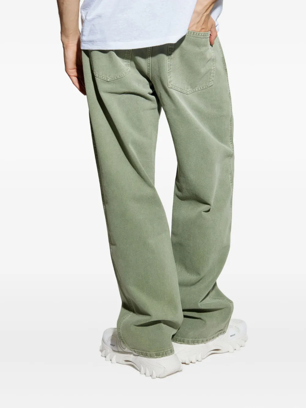Balmain Jeans met gegraveerd logo op knoop Groen