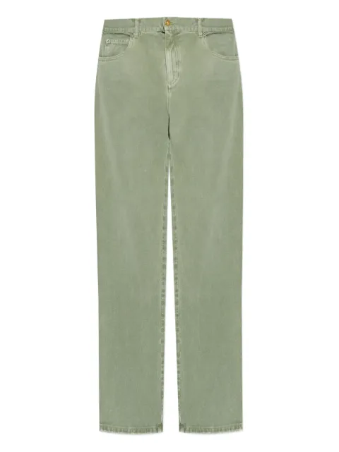 Balmain logo-engraved-button jeans
