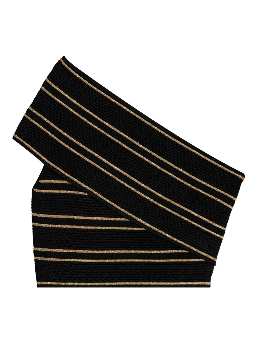 Balmain striped cropped top Zwart