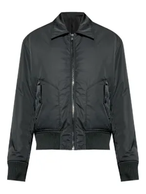 高級　バルマン　ラムレザー　フォックスファー　裏地ロゴ総柄　中綿入り BALMAIN（バルマン）メンズ - FARFETCH