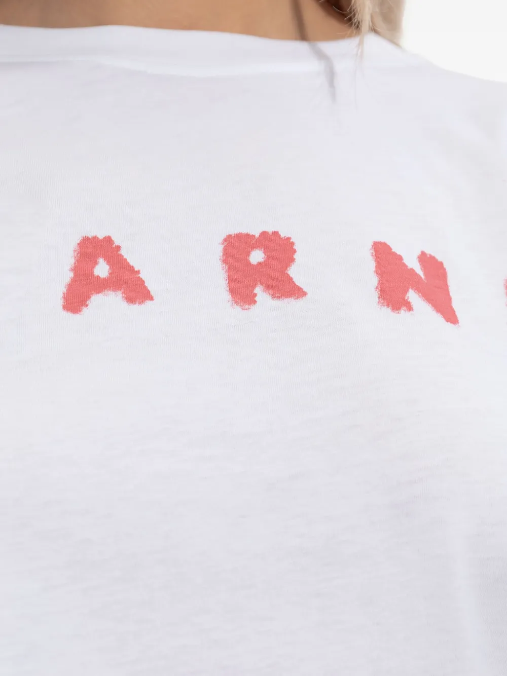 Marni logo-print t-shirt Wit