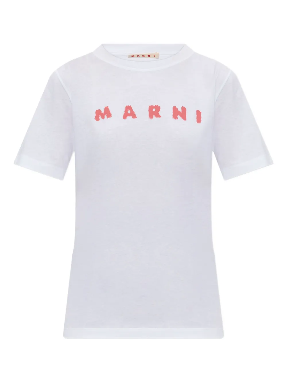 Marni logo-print t-shirt Wit