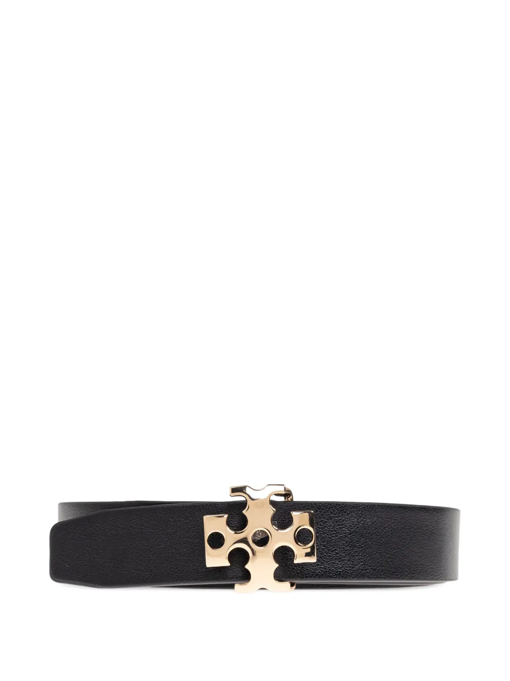 logo-buckle leather belt