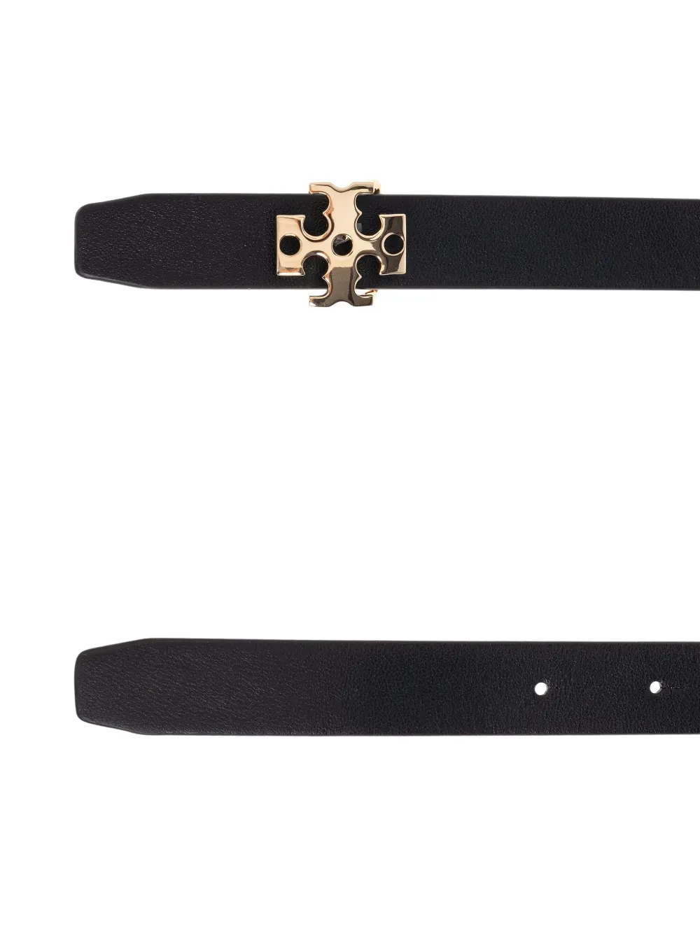 Tory Burch logo-buckle leather belt 001 BLACK