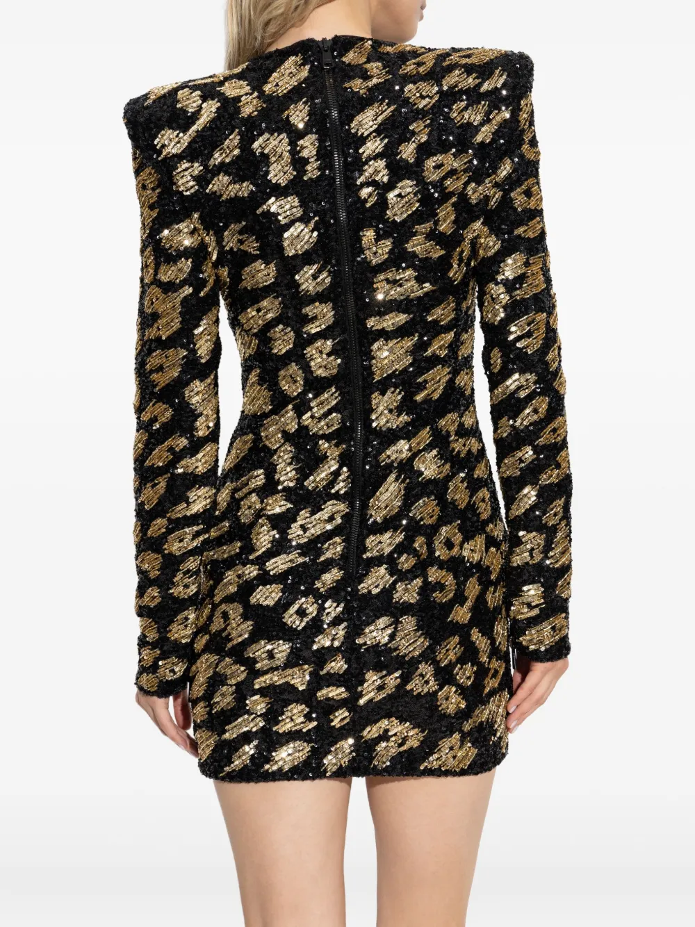 Balmain sequin-embellished mini dress Zwart