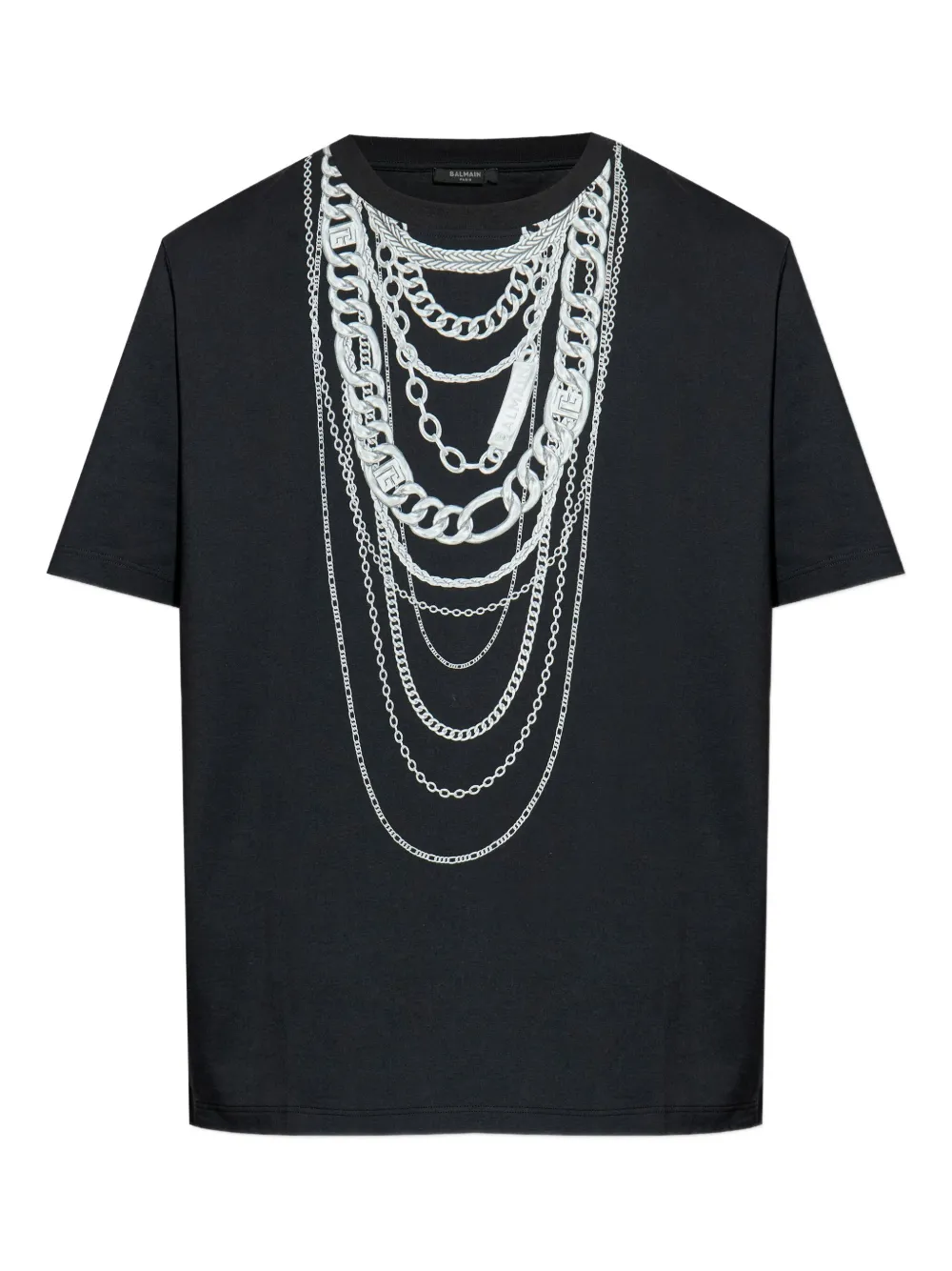 Balmain chain-print T-shirt | Blue | Image 1