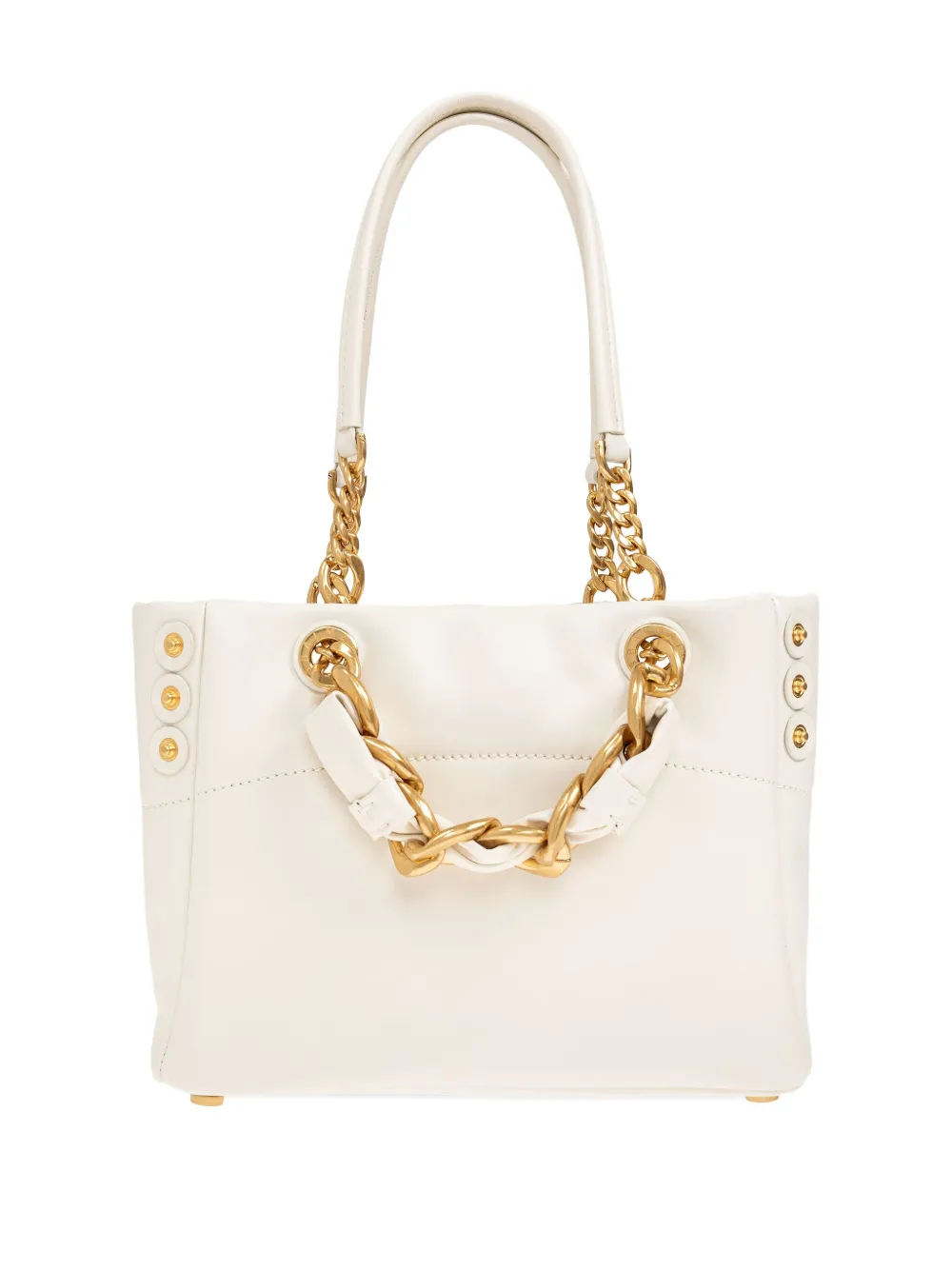 Balmain 1945 kleine shopper verfraaid met logo Beige