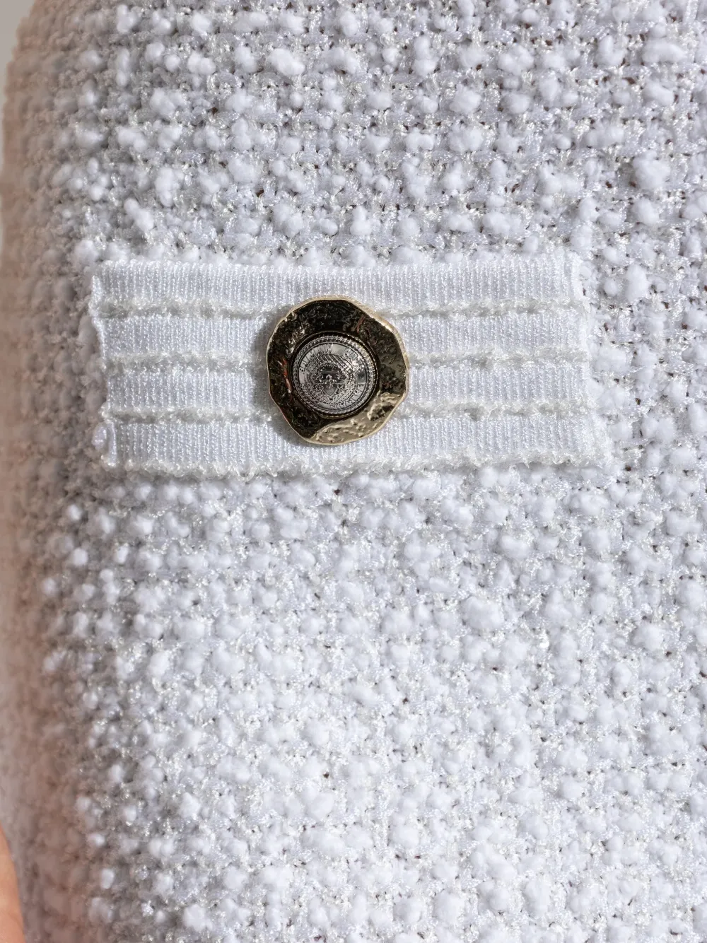 Balmain Tweed mini-rok Beige