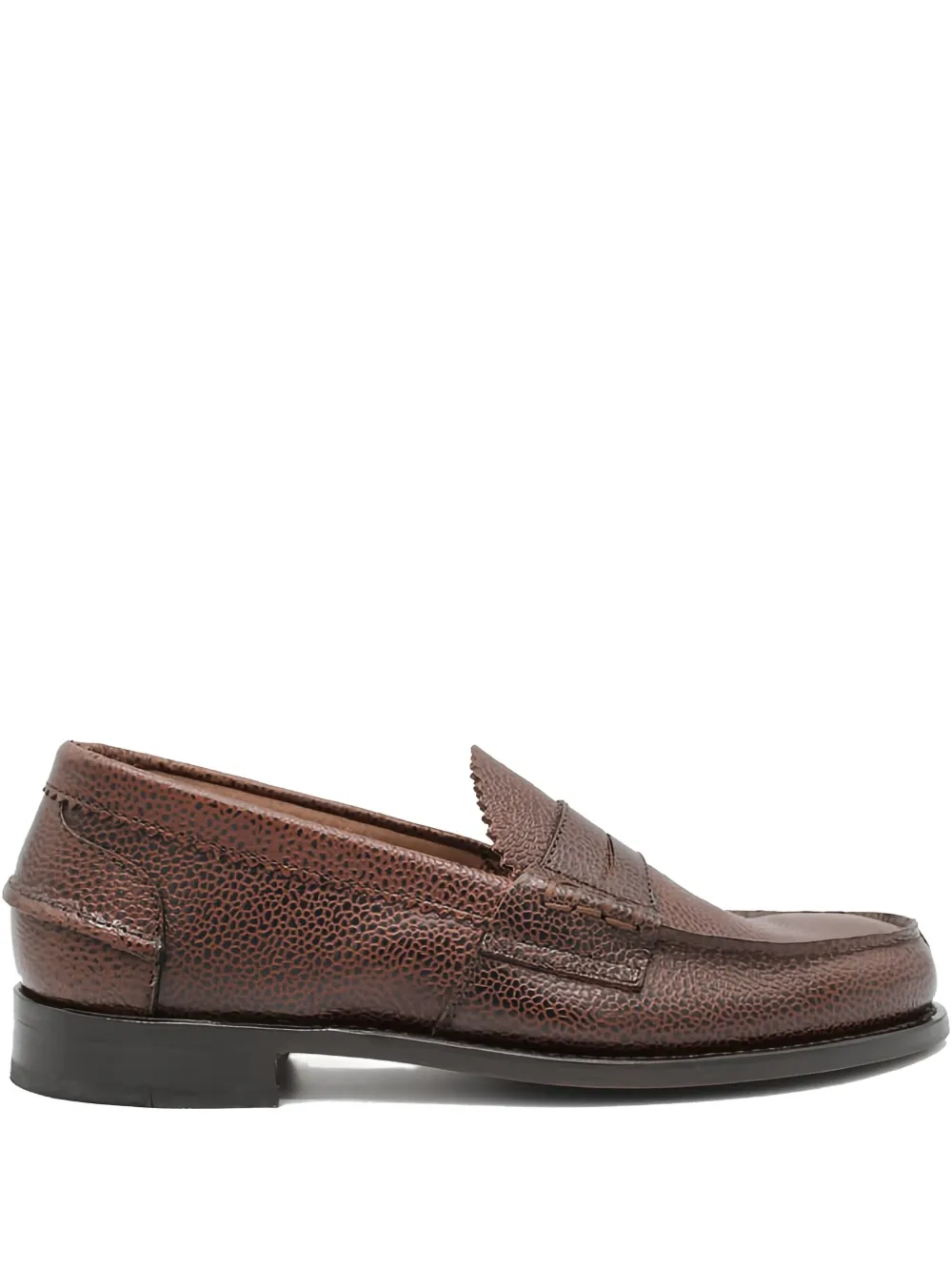 SAXONE OF SCOTLAND penny leather loafers Brown