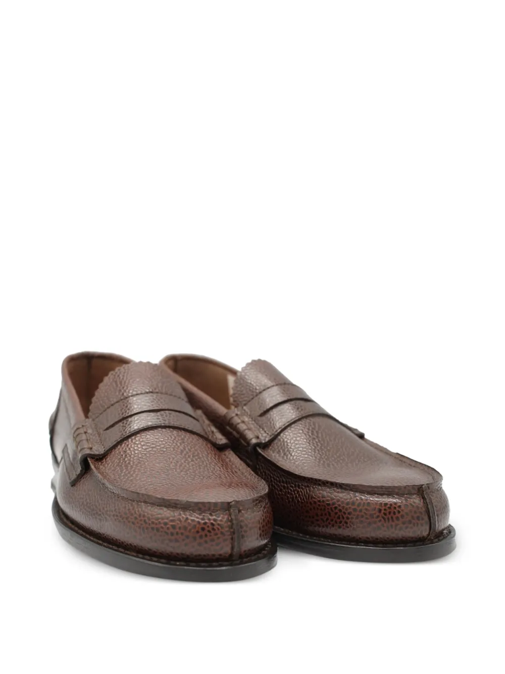 SAXONE OF SCOTLAND penny leather loafers Brown