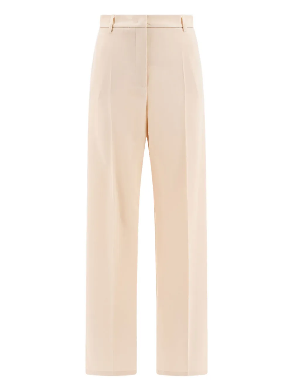Fit Plain-front Trousers In Neutral