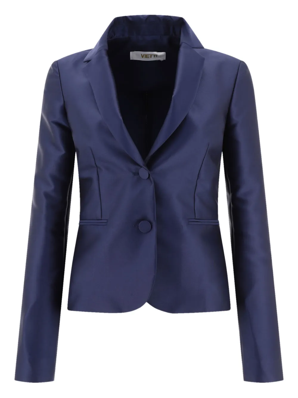 satin single-breasted blazer