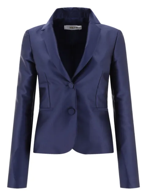 F.It satin single-breasted blazer