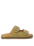 ALIBI double-buckle sandals - Green