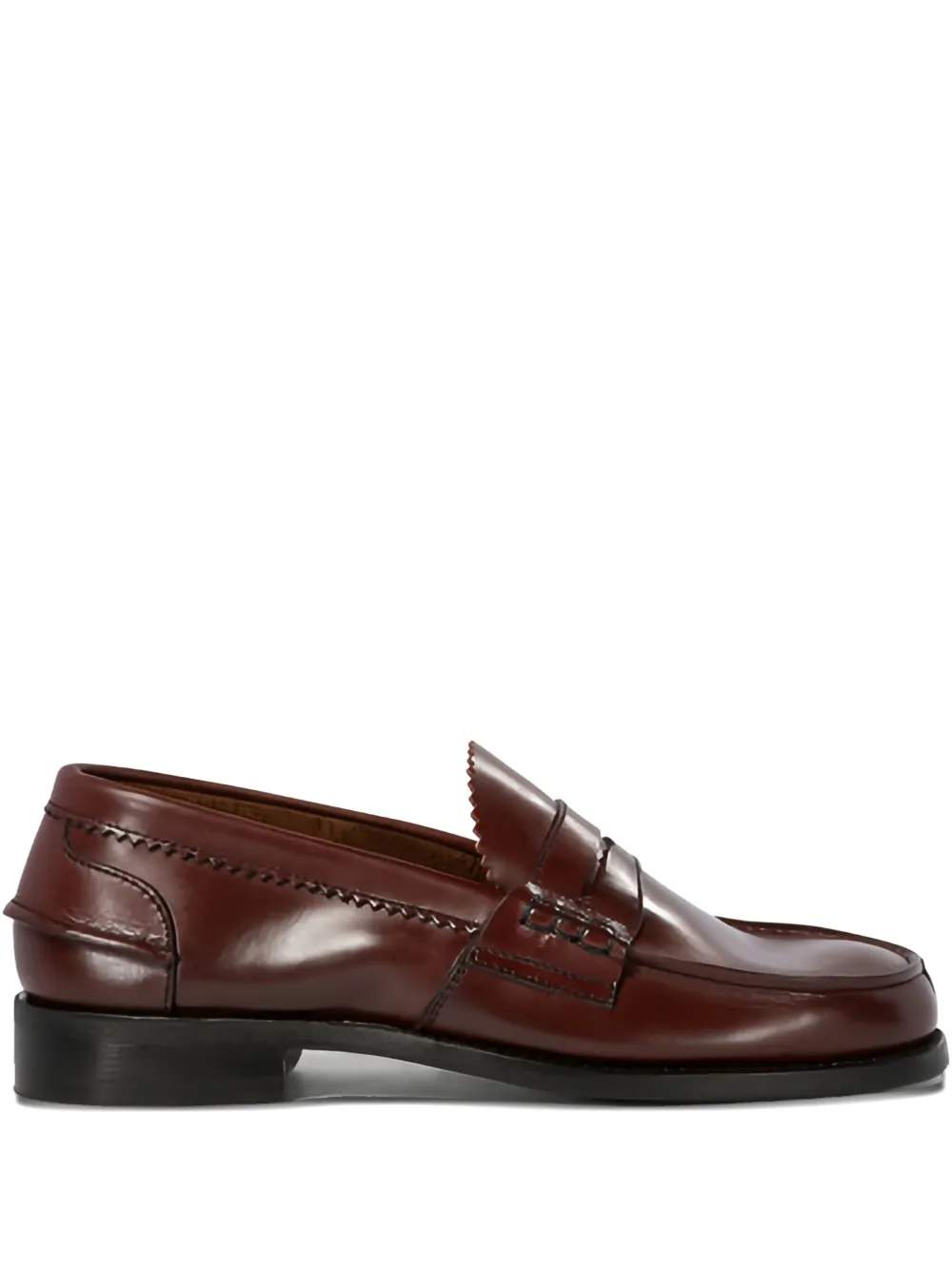 SAXONE OF SCOTLAND Arran 1407 03 penny leather loafers Red