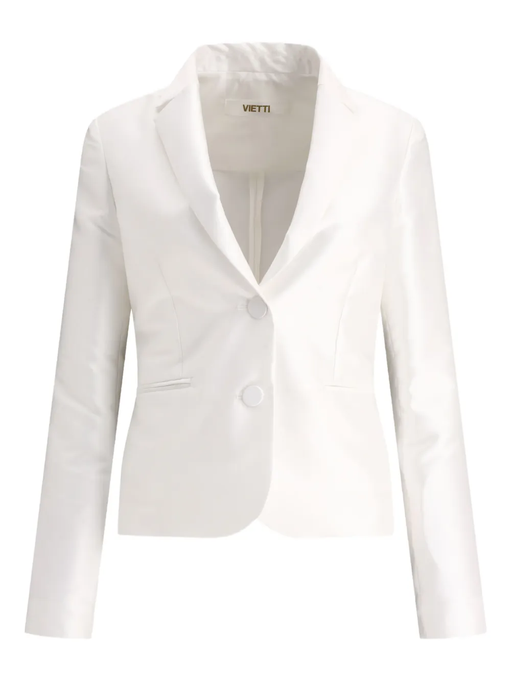 Fit F.it Satin Single-breasted Blazer In Neutral